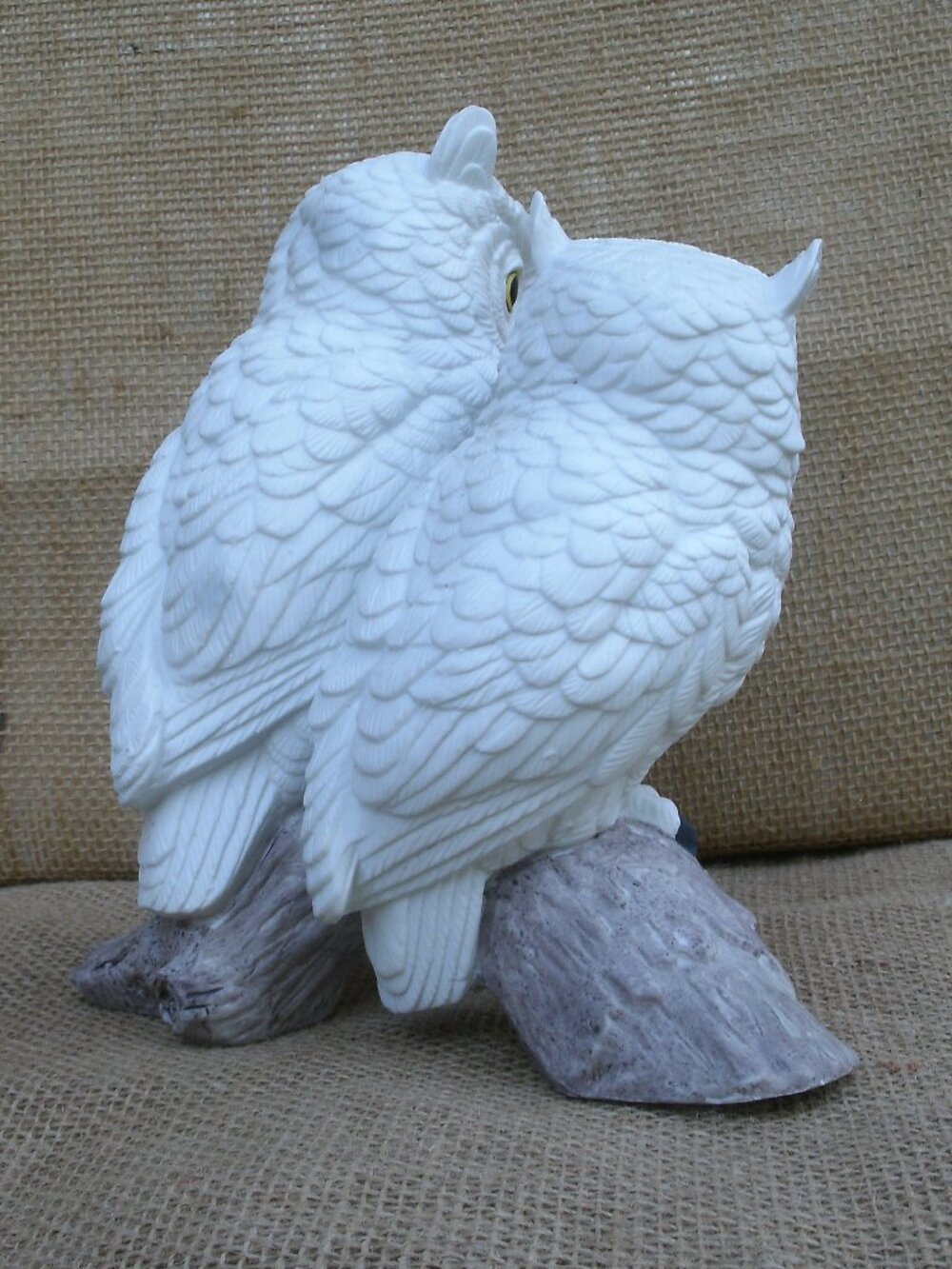Vintage Andrea by Sadek White Owls Porcelain Figurine - Picture 4 of 16